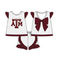 ( Moq 5 each style ) Baby Boy Girl Short Sleeves Team AM Sibling Dress Shirt Set 5.5