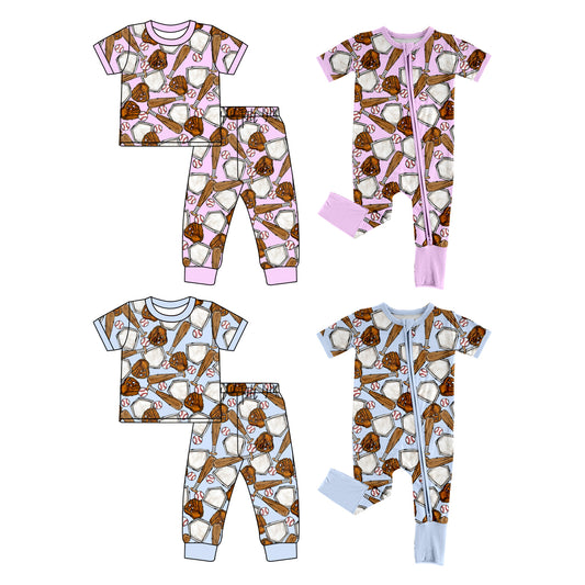 Baby Boy Girl Short Sleeves Baseball Sibling Romper Clothes Set ( Moq 5 Each style )12.2