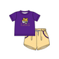 ( Moq 5 Each Style ) Baby Boys Girls Kids Purple Stripes Team Sibling Rompers Sets