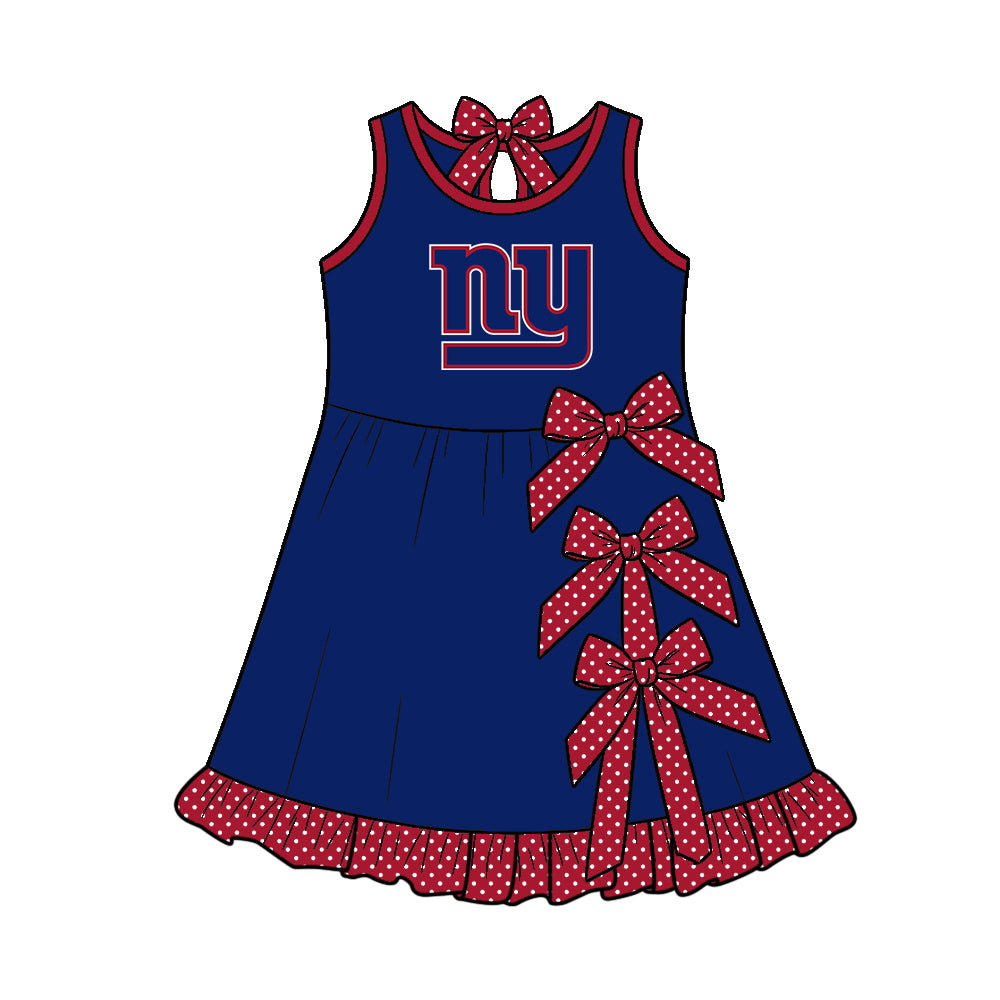 ( Moq 5 ) Custom Baby Girls Kids Sleeveless Bows Shorts Knee Length Team Dress Cheer Clothes