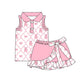 ( Moq 5 Each Style ) Sibling Baby Girls Toddler Bows Buttons Shirts Ruffle Skirts Shorts Summer Sets
