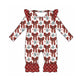 Baby Girl Christmas Bows Flower Tops Ruffle Pants Set