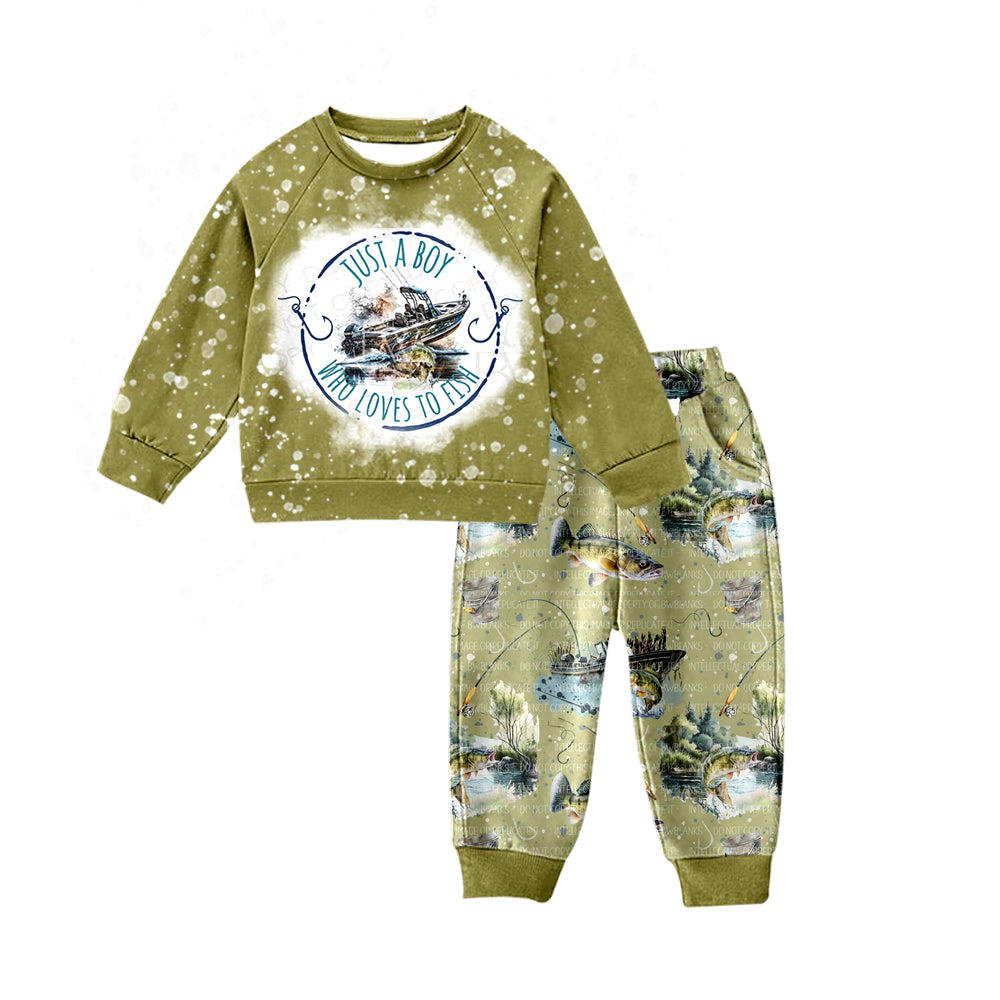 Baby Boy Long Sleeves Fishing Pants Outfit Moq 5