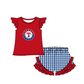 ( Moq 5 Each Style ) Baby Boys Girls Kids Team Sibling Red Stripes Rompers Sets