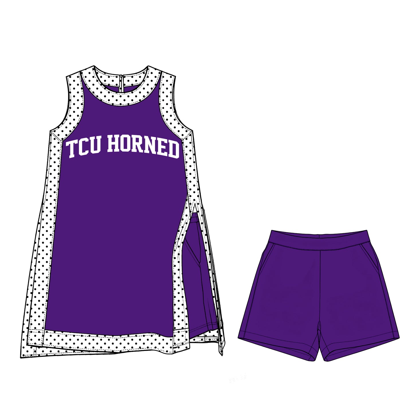 ( Moq 5 ) Baby Girls Kids Sleeveless Team Tops Shorts Team Set Clothes