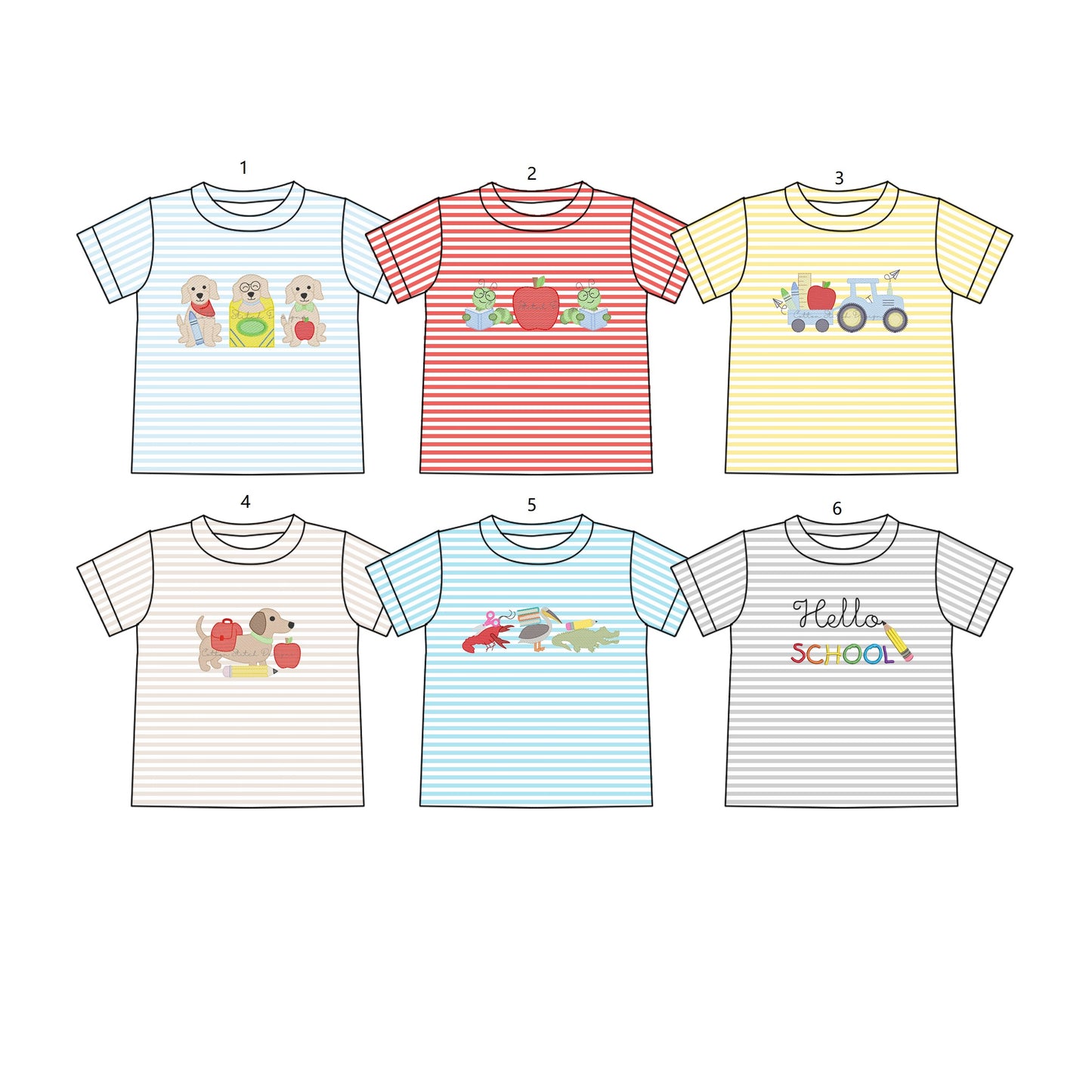 ( Moq 5 Each Style ) Sibling Baby Boys Kids Short Sleeves Back to School Shirts Tops