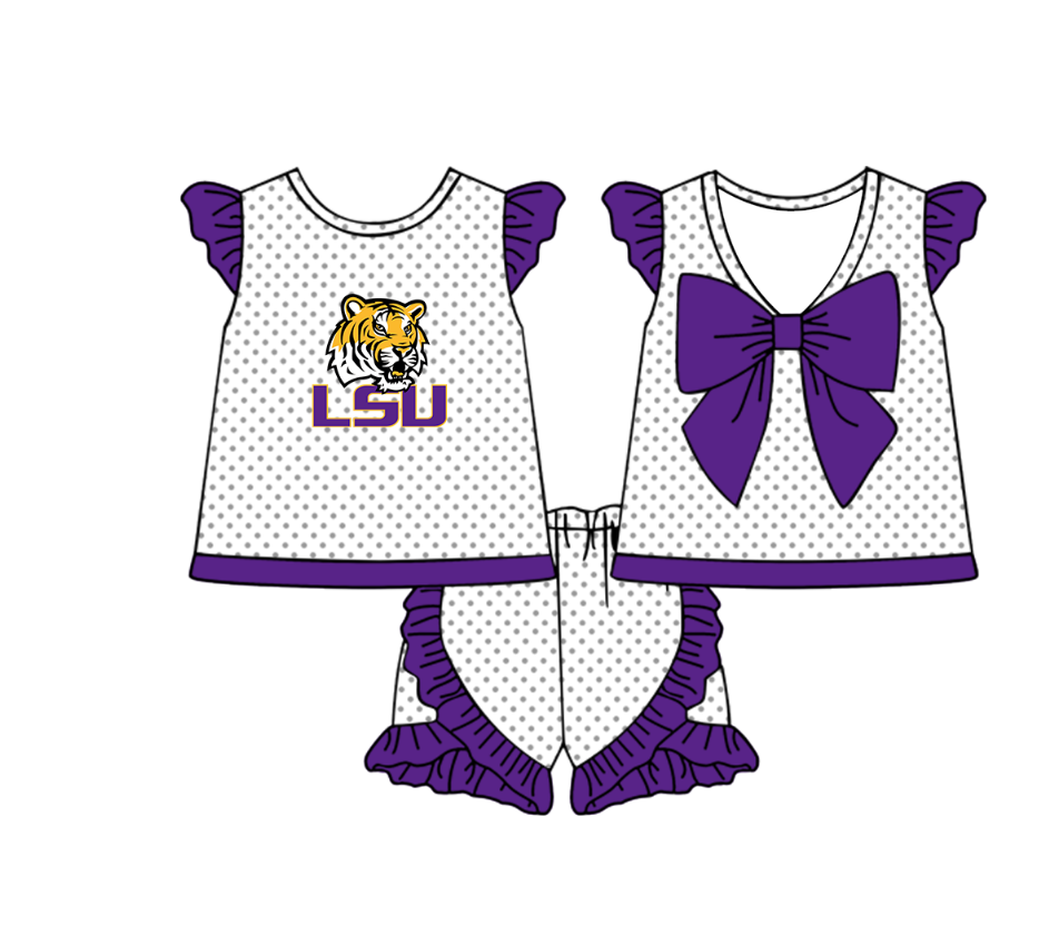 ( Moq 5 Each Style ) Baby Boys Girls Toddler Plaid Sibling Shorts Sets Team Purple Clothing
