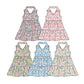 ( Moq 5 Each Style ) Sibling Baby Girls Kids Sleeveless Floral Ruffle Knee Length Dresses Clothes