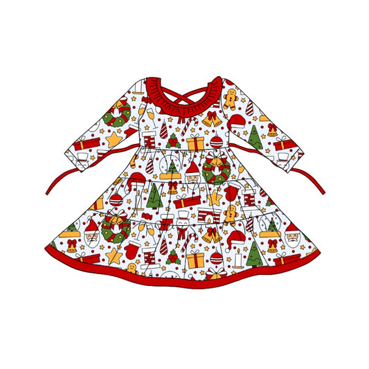 Baby Girl Christmas Gifts Red Ruffle Dress