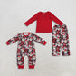 Sibling Baby Boys Kids Long Sleeves Santa Romper Set Pajamas Christmas Clothes RTS