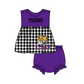 ( Moq 5 Each Style ) Baby Boys Girls Kids Tiger Plaid Team Sibling Rompers Dress Sets