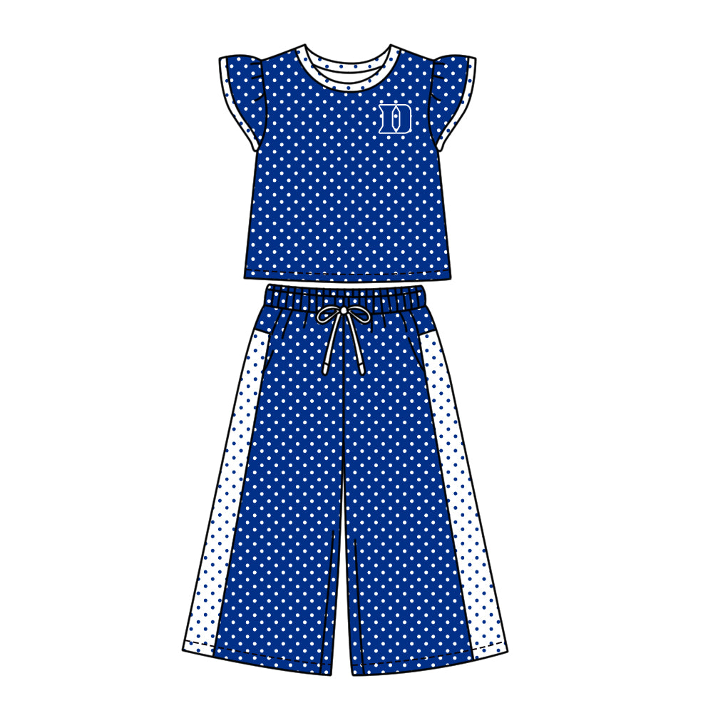 ( Moq 5 ) Baby Girls Kids Short Sleeves Shirt Pants Team Set Clothes