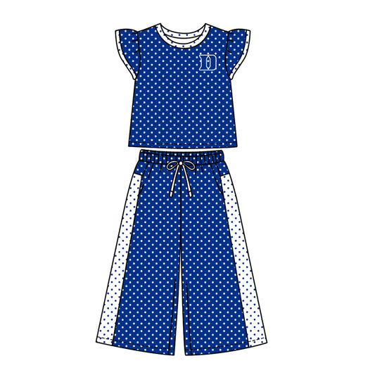 ( Moq 5 ) Baby Girls Kids Short Sleeves Shirt Pants Team Set Clothes