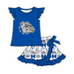 ( Moq 5 each style ) Baby Boy Girl Summer Dog Team Sibling Drip Bows Shorts Shirt Dress Set 7.17