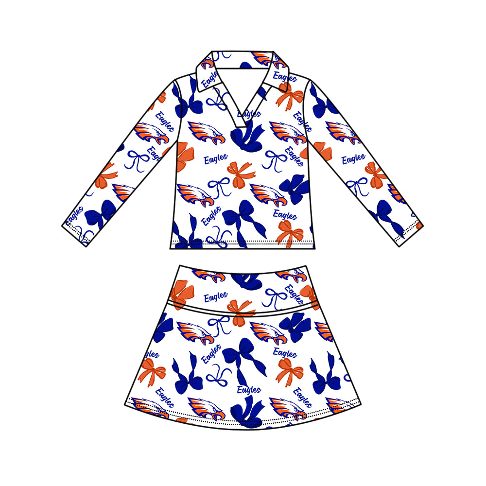 ( Moq 5 Each Style ) Sibling Baby Girls Kids Bows Team Shirt Sets Clothes