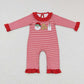 Baby Boy Girl Christmas Embroidery Santa Cookie Sibling Romper Dress Set