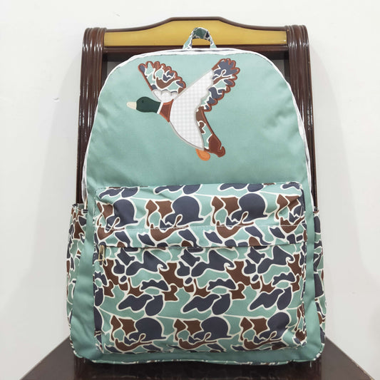 Baby Kids Boy Camo Ducks Green Backpack Bag