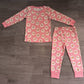 Baby Girls Kids Long Sleeves Christmas Shirt Pants Pink Set Pajamas Clothes RTS