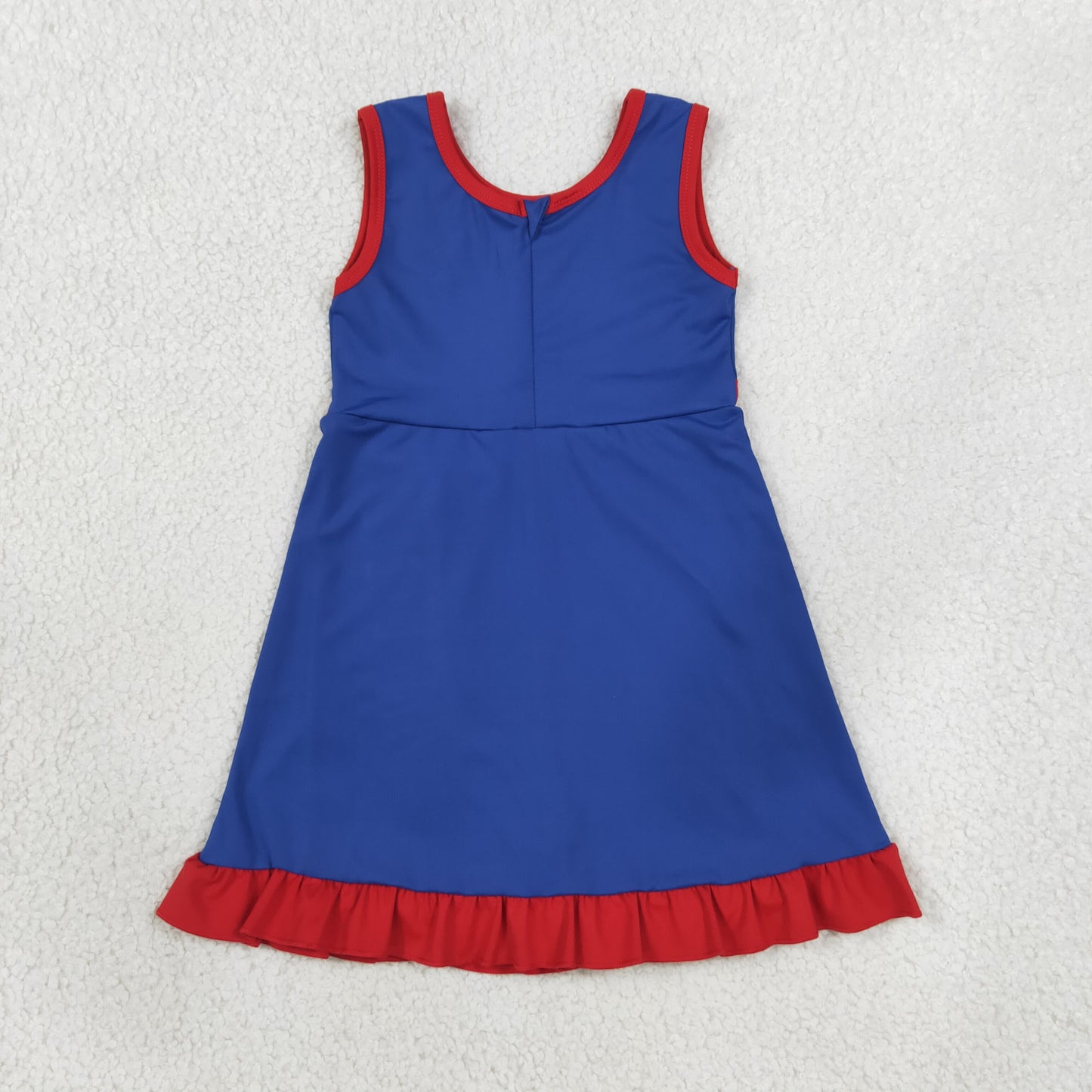 Baby Girls Kids Sleeveless Shorts Knee Length Navy Dress Yoga Active Scallop Clothes RTS
