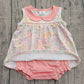 Baby Girls Infant Sleeveless Floral Tunic Pink Bummie Romper RTS