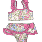 ( Moq 5 Each Style ) Sibling Baby Girls Kids Flower Tops Ruffle Shorts Bows Sets Summer Swimsuits