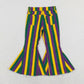 P0327 Mardi Gras Baby Girl Stripes Denim Jeans Bell Pants