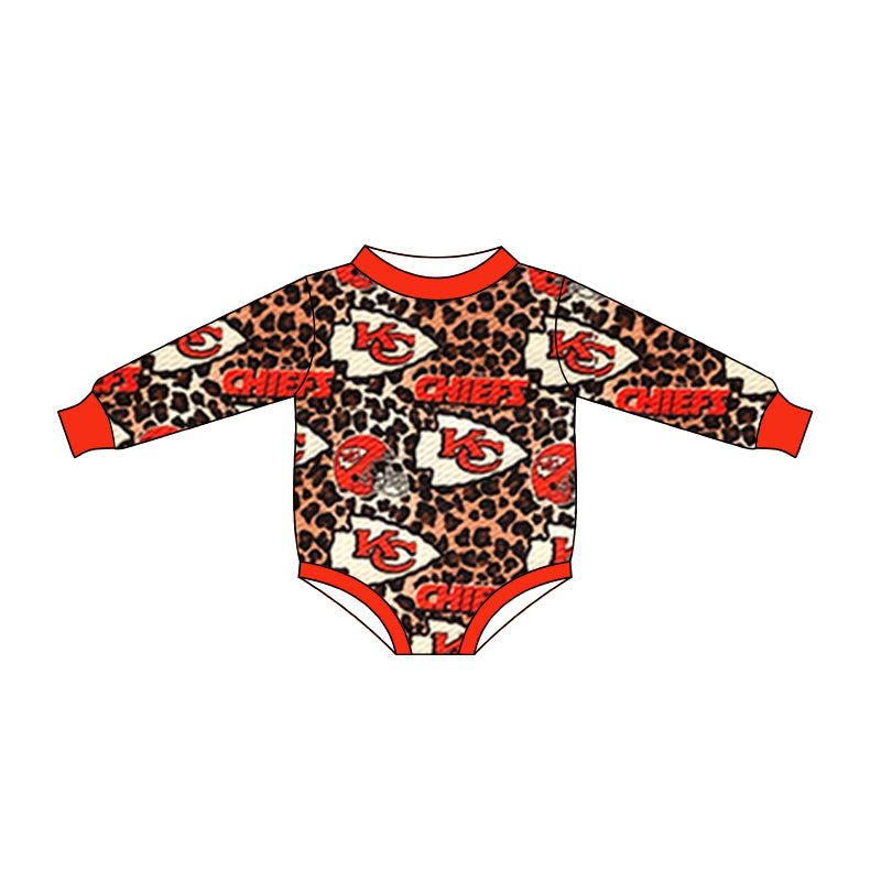 Baby Kids Toddler KC Leopard Bubble Team Romper