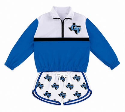 ( Moq 5 )  Custom Baby Kids Long Sleeves Shirts Shorts Sets Clothes 8.10