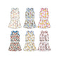 Baby Girl Summer Sleeveless Cartoon Tops Skorts Sibling Set ( Moq 5 Each Style ) 4.2