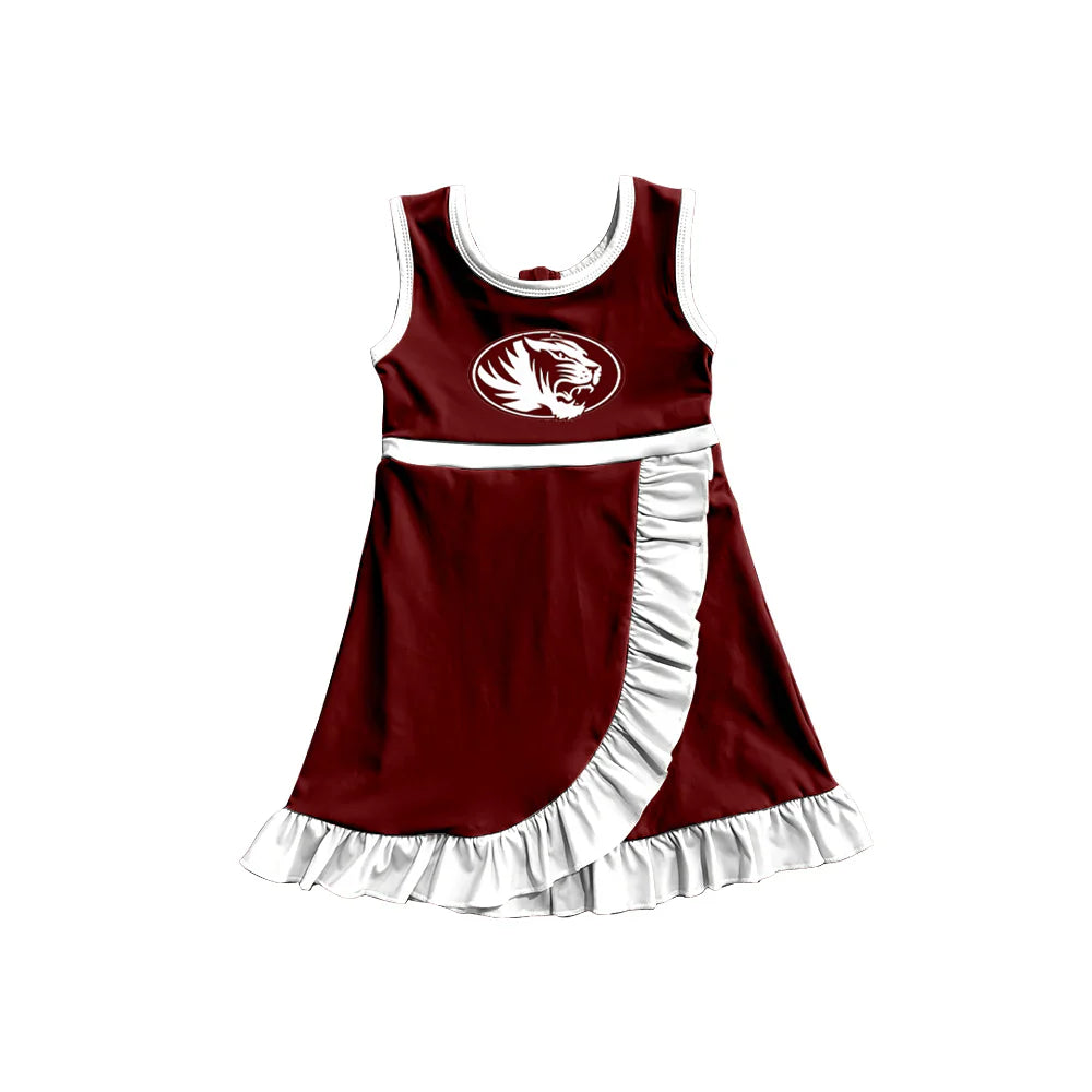 ( Moq 5 Each Style ) Sibling Baby Girls Kids Sleeveless Tigers Shorts Ruffle Dress Team Clothes
