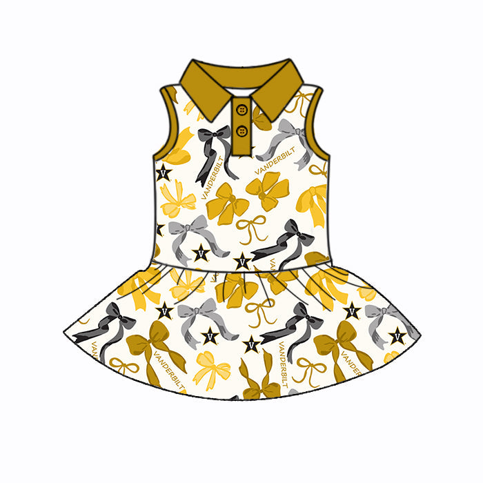 ( Moq 5 each style ) Baby Girl Team Star Bows Sibling Dress Set 5.15