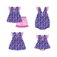 Baby Girl Short Sleeves Crawfish Sibling Romper Dress Clothes Set ( Moq 5 Each Design )