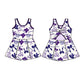 ( Moq 5 each style ) Baby Girl Team Frog Bows Sibling Dress Set 5.23