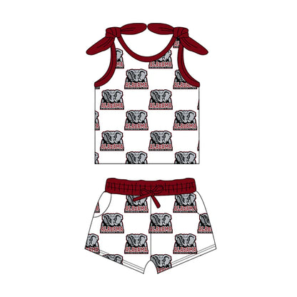 ( Moq 5 each style ) Baby Girl Toddler Elephant Team Sibling Romper Dress Set 7.15