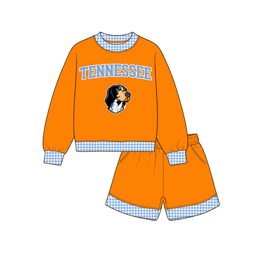 ( Moq 5 ) Baby Girls Kids Long Sleeves Shirt Shorts Team Set Clothes