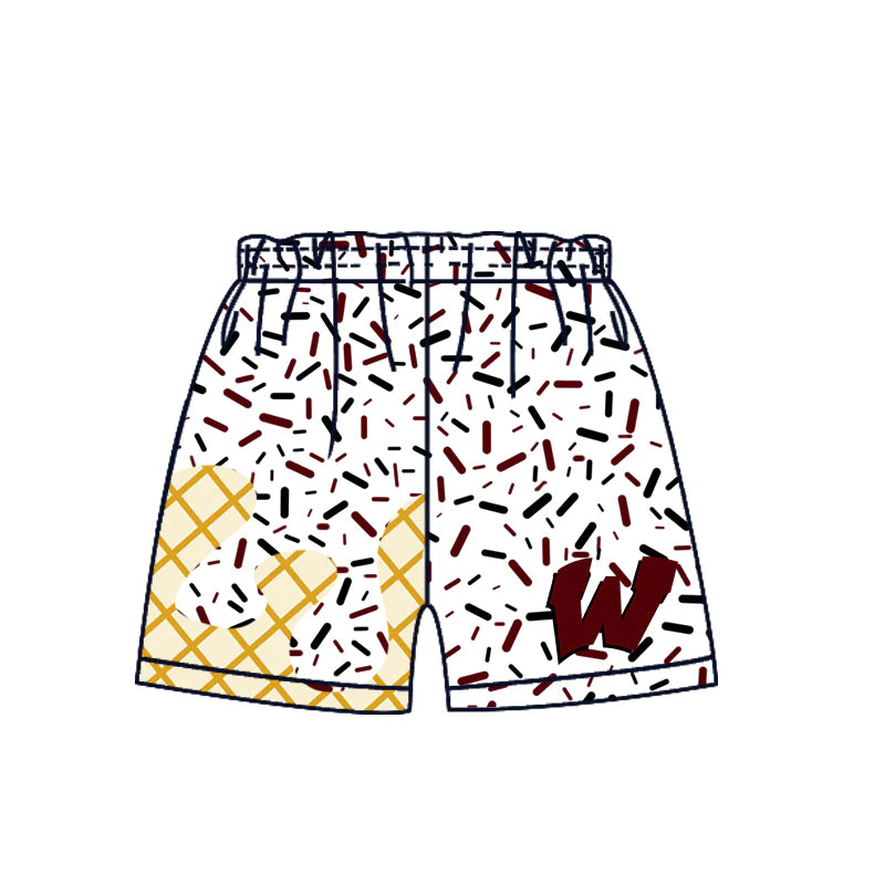 ( Moq 5 each style ) Baby Boy Girl Summer W Team Sibling Drip Bows Shorts Shirt Dress Set 7.17