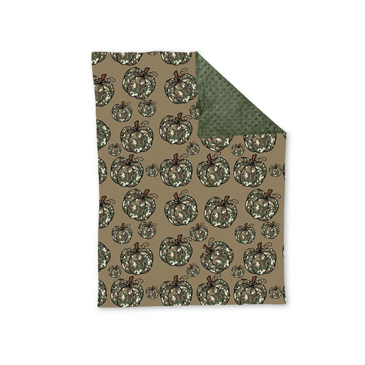 Baby Boy Infant Camo Pumpkin Green Blanket