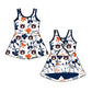 ( Moq 5 Each Style ) Baby Girls Kids Bows AU Sibling Team Shorts Dresses Set