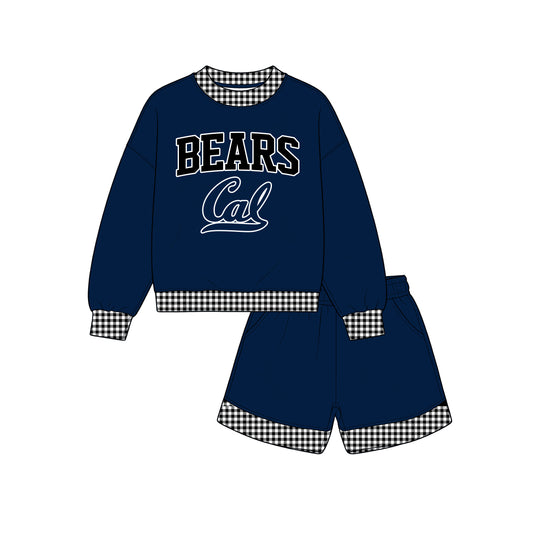 ( Moq 5 ) Baby Girls Kids Long Sleeves Shirt Shorts Team Set Clothes