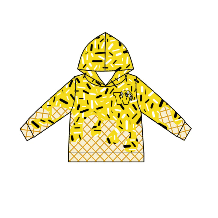 ( Moq 5 each style ) Baby Boy Girl W Team Sibling Yellow Drips Dress Shirt Shorts Pants 7.5