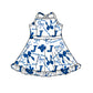( Moq 5 each style ) Baby Boy Girl Team Cheer Sibling Shirt Bows Dress Set 8.12