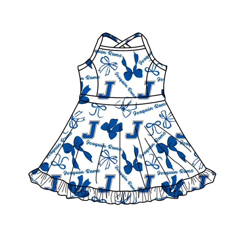 ( Moq 5 each style ) Baby Boy Girl Team Cheer Sibling Shirt Bows Dress Set 8.12