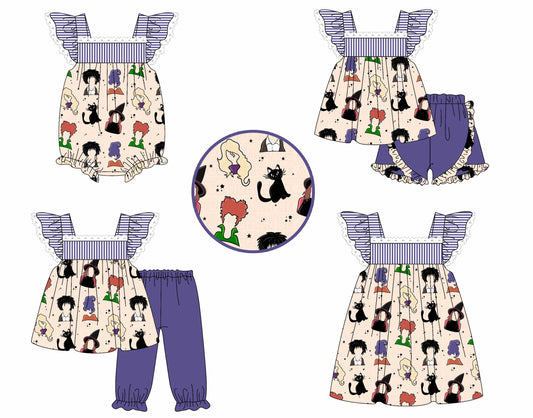 ( Moq 5 Each Style ) Baby Kids Short Sleeves Halloween Girl Sibling Romper Dress Set 4.25