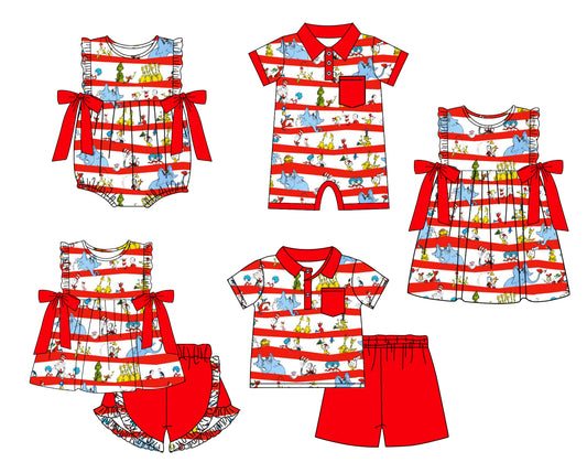 Baby Boy Girl Dr Reading Sibling Dress Romper Clothes Set ( Moq 5 Each style )11.28