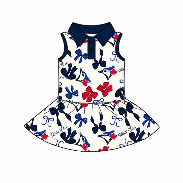 ( Moq 5 each style ) Baby Girl Team Bird Bows Sibling Dress Set 5.19