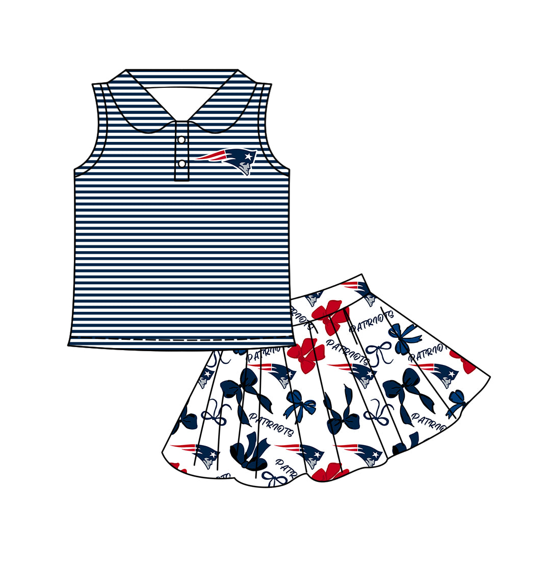 ( Moq 5 each style ) Baby Girl Toddler Team Bows Sibling Romper Dress Set 7.10