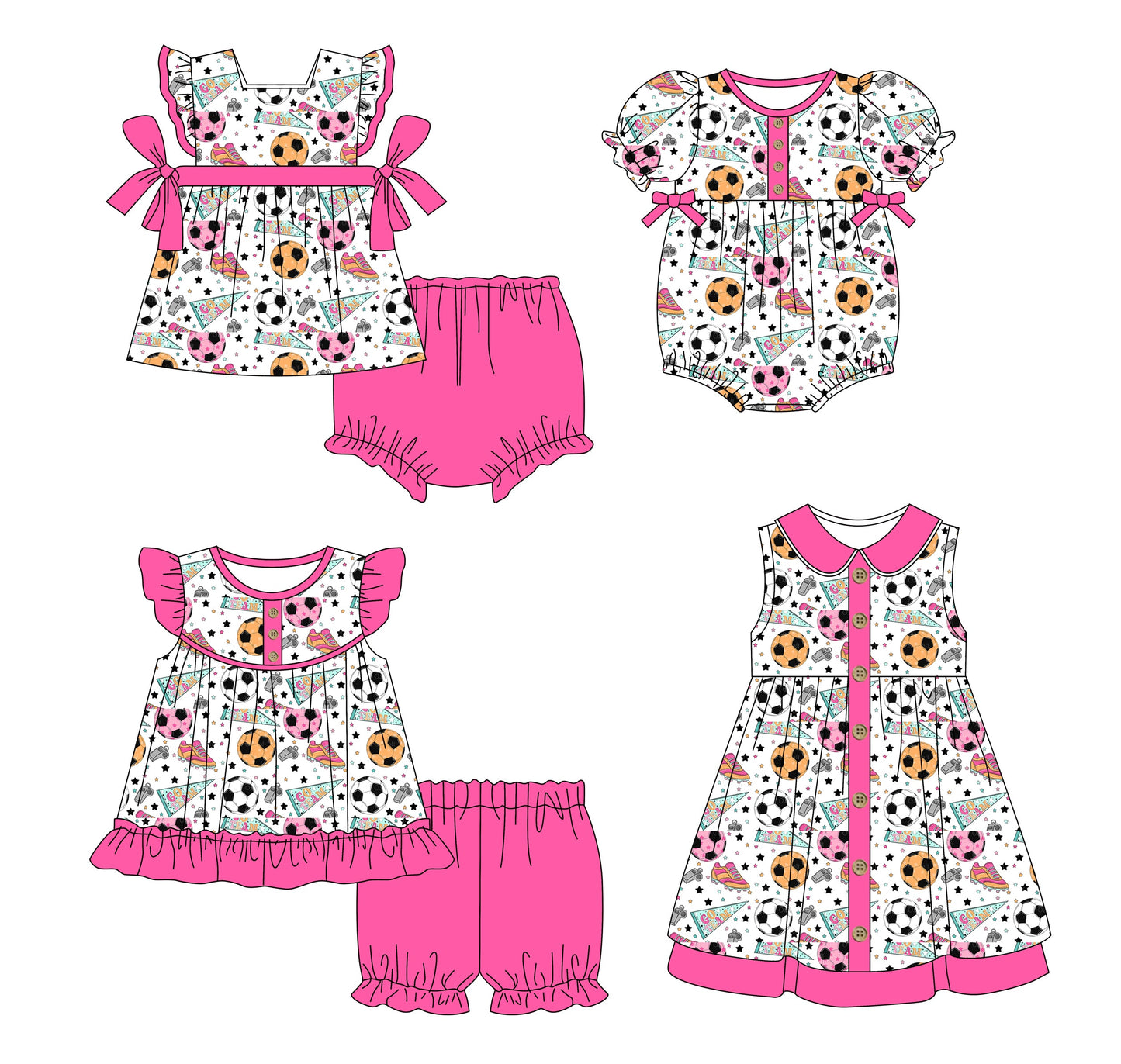 Baby Girl Back To School Sibling Romper Dress Set ( Moq 5 Each Style ) 1.8