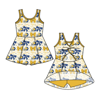 ( Moq 5 each style ) Baby Girl Toddler Team Bows Sibling Dress Set 6.24