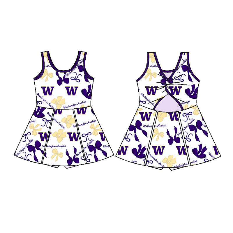 ( Moq 5 each style ) Baby Girl Team W Bows Sibling Dress Set 5.26