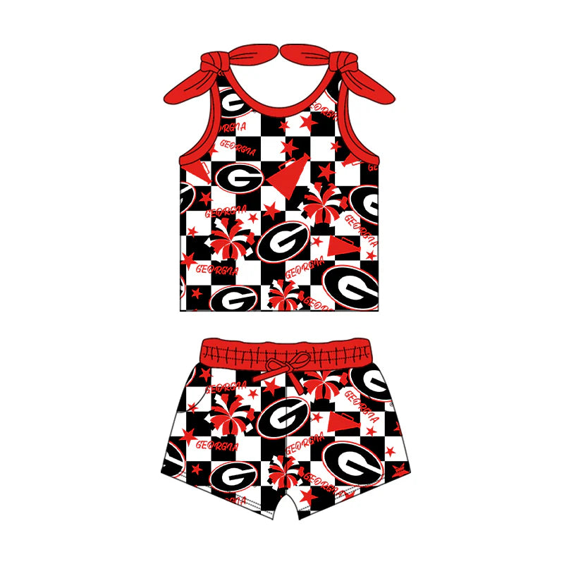 ( Moq 5 each style ) Baby Girl Toddler Cheer Sibling G Team Romper Dress Set 7.16